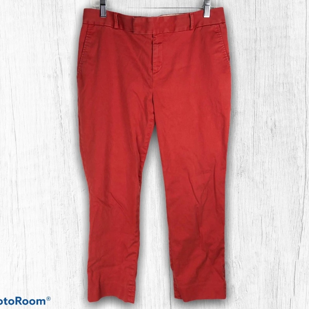 Banana Republic Red Flat Front Dress Pants Trouser Size 10